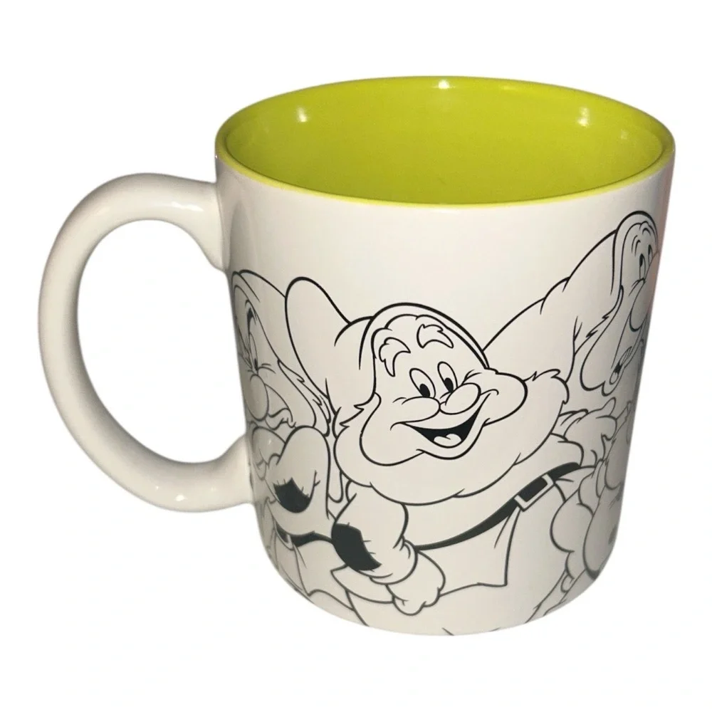 Disney Store Mug Snow White Green Interior‎ Vintage Collector Ceramic